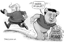 TRUMP AND WINNIE THE XI AND TARIFFS by Daryl Cagle