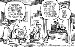 SACRIFICING PRIVACY by Mike Keefe