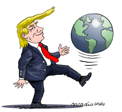 TRUMP PLAYS WITH THE WORLD by Arcadio Esquivel