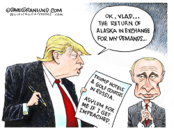 TRUMP AND PUTIN ONE-ON-ONE by Dave Granlund