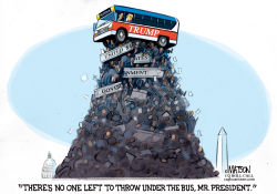 TRUMP THROWS ENTIRE US GOVERNMENT UNDER THE BUS by RJ Matson