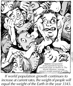 TRUE WORLD POPULATION by Daryl Cagle