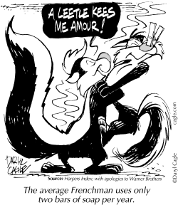 TRUE FRENCH STINK LE PEW by Daryl Cagle