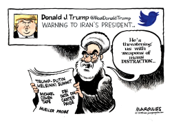 TRUMP THREATENS IRAN  by Jimmy Margulies