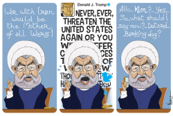Rouhani VS Trump by NEMØ