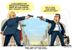 TRUMP AND COHEN DUEL ON 5TH AVENUE by RJ Matson