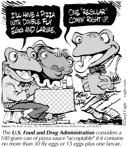 TRUE - NASTY FROG BUG PIZZA by Daryl Cagle