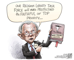 RELIGIOUS LIBERTY TASK FORCE by Adam Zyglis
