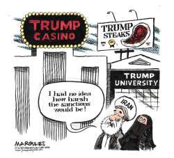 TRUMP SANCTIONS ON IRAN COLOR by Jimmy Margulies