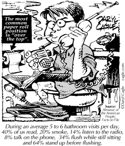 TRUE - WHAT DARYL DOES ON TOILET by Daryl Cagle