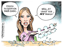 MELANIA CHAIN MIGRATION by Dave Granlund