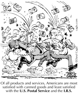 TRUE - USPS IRS AND CANS by Daryl Cagle