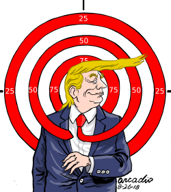 TRUMP BECOMES A TARGET by Arcadio Esquivel
