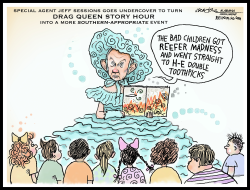 JEFF SESSIONS/DRAG QUEEN STORY HOUR by J.D. Crowe