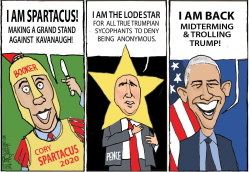 SPARTACUS BOOKER, PENCE, OBAMA by Jeff Darcy