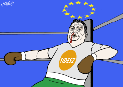 VIKTOR ORBáN AFTER THE VOTE by Rainer Hachfeld