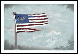 HURRICANE FLORENCE FLAG by J.D. Crowe