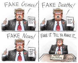 THE FAKE OUT by Adam Zyglis