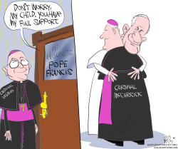 POPE PROTECTS MCCARRICK by Gary McCoy