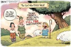 GIRL WHO CRIED WOLF by Rick McKee