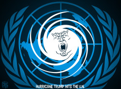 TRUMP HITS THE UN by NEMØ