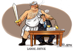 LADDIE JUSTICE IS NOT BLIND by R.J. Matson