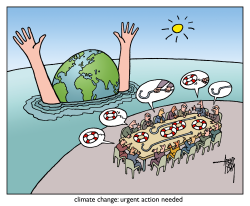 CLIMATE CHANGE NO TALKS BUT ACTIONS by Arend Van Dam