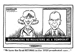 BLOOMBERG RE-REGISTERS AS A DEMOCRAT by Jimmy Margulies