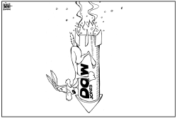DOW JONES DROP, B/W by Randy Bish
