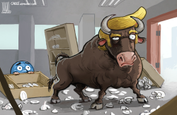 BULL IN CHINA SHOP by Luojie