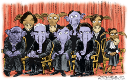 SUPREME COURT PARTISAN PORTRAIT  by Daryl Cagle