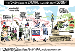 THE CARAVAN INVADING OUR COUNTRY by David Fitzsimmons