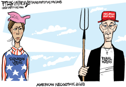 AMERICAN NEOGOTHIC 2018 by David Fitzsimmons
