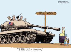 MILITARY ON THE BORDER by Bill Schorr