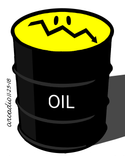 OIL PRICES DOWN by Arcadio Esquivel