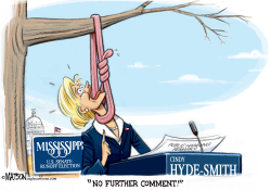CINDY HYDE SMITH IS TONGUE TIED UP ON ELECTION DAY by R.J. Matson