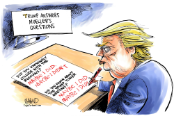 TRUMP ANSWERS MUELLER QUESTIONS by Dave Whamond