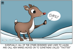 RUDOLPH BULLIED ON TWITTER by Randy Bish