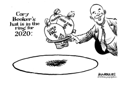 CORY BOOKER'S HAT IN THE RING by Jimmy Margulies