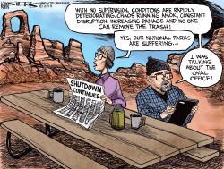 SHUTDOWN'S PARKS AND WRECK by Kevin Siers