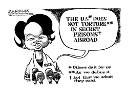RICE DENIES TORTURE by Jimmy Margulies