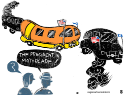 PRESIDENT'S MOTORCADE by Randall Enos