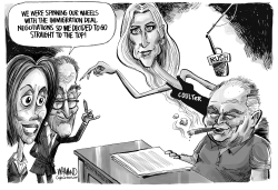 Shutdown negotiations with Coulter and Limbaugh by Dave Whamond