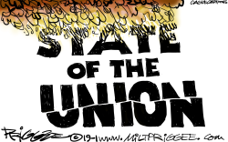 STATE OF THE UNION FIRE by Milt Priggee