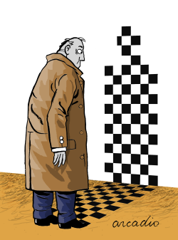 SQUARE SHADOW OF A MAN by Arcadio Esquivel