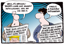 TRUMP COMES OUT AGAINST INTELLIGENCE by Ingrid Rice