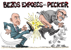 BEZOS EXPOSES HIS PECKER by Daryl Cagle