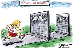 BUT FIRST, THE HURDLES by Jeff Koterba