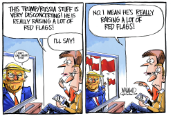 TRUMP RAISING A LOT OF RED FLAGS by Dave Whamond