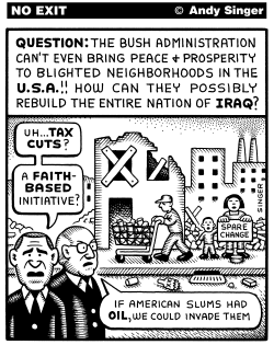 BUSH CANNOT REBUILD IRAQ by Andy Singer